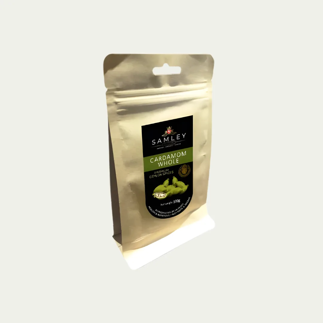 Organic Cardamom Whole 50g in a Kraft Pouch
